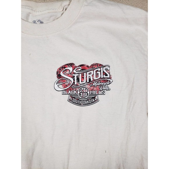 Fruit Of The Loom Shirt Mens Medium White Sturgis Motorcycle Rally South Dakota - Picture 7 of 13